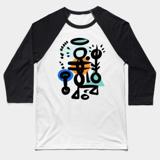 African Graffiti Dancer Abstract Baseball T-Shirt